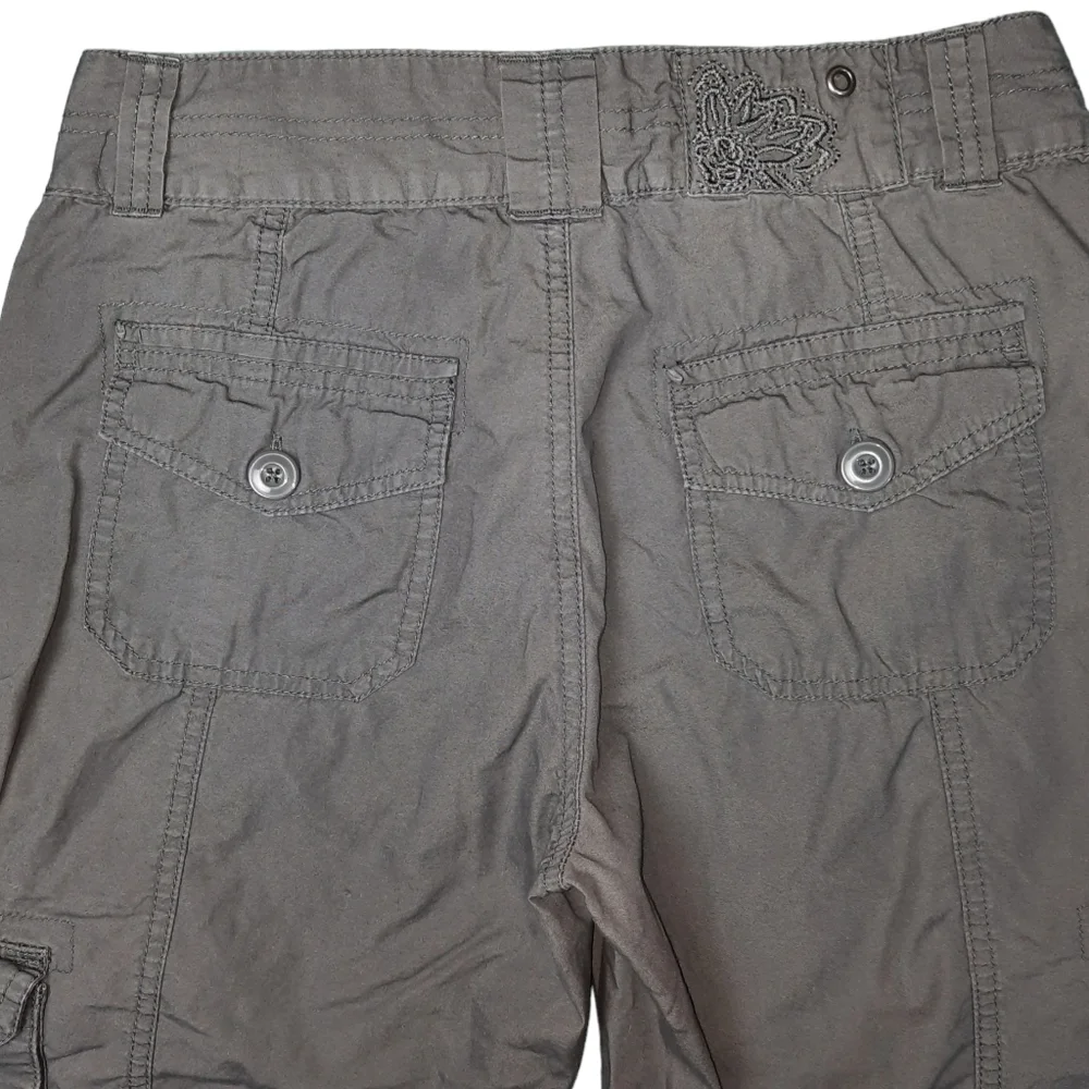 Marvin Richards Gray Khaki Crop Cargo Pant SZ 6 - Picture 6 of 13